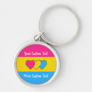 Pansexuality pride flag with text sleutelhanger