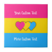 Pansexuality pride flag with text tegeltje (Voorkant)