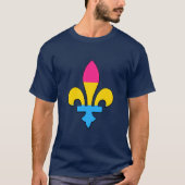 Pansexuality pride fleur-de-lis T-Shirt (Voorkant)
