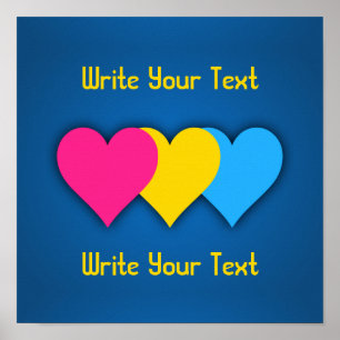 Pansexuality pride harten Poster