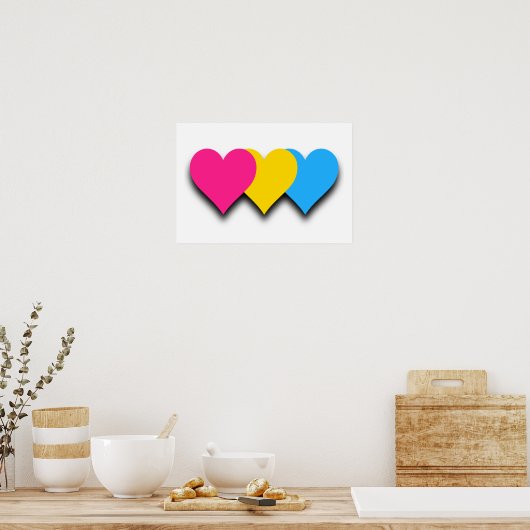 Pansexuality pride harten Poster (Keuken)