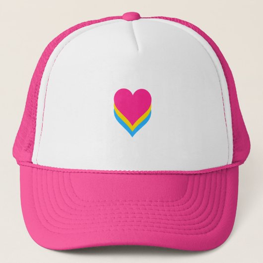 Pansexuality pride hearts trucker hat pet (Voorkant)