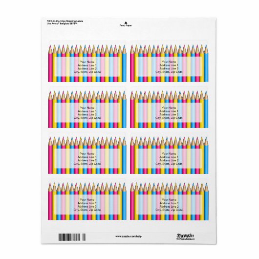 Pansexuality pride penwant Shipping Labs Etiket (Full Sheet)