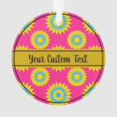 Pansexuality pride pink flower pattern ornament (achterkant)