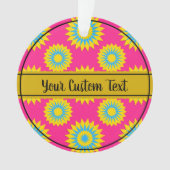 Pansexuality pride pink flower pattern ornament (voorkant)