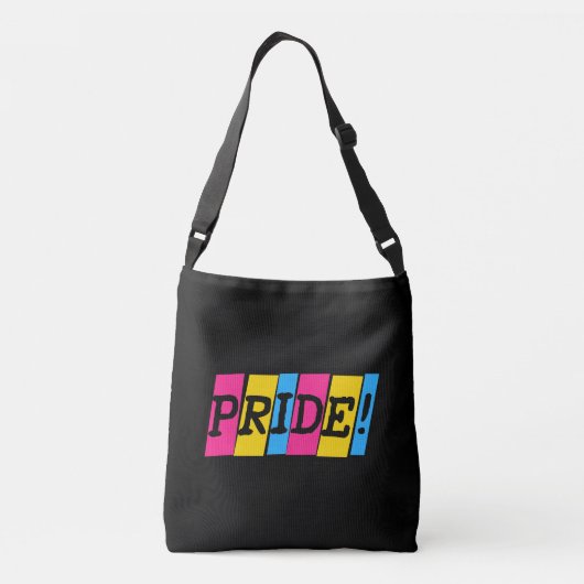 Pansexuality pride text sign crossbody bag crossbody tas (Achterkant)