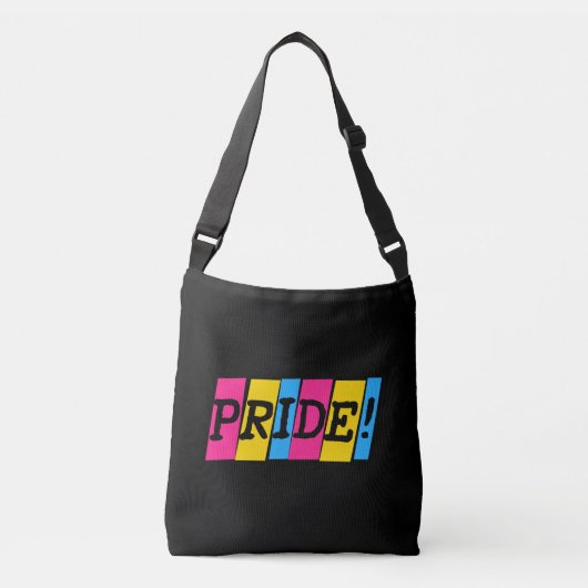 Pansexuality pride text sign crossbody bag tas (Voorkant)