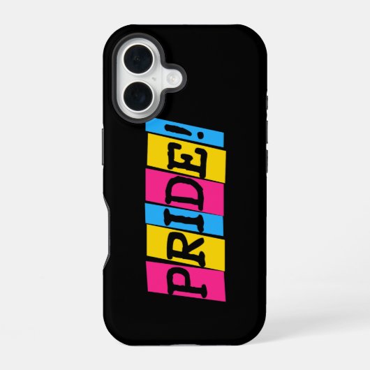 Pansexuality Pride text Uncommon iPhone Case 16 Hoesje (Achterkant)
