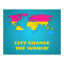 Pansexuality pride world mapposter