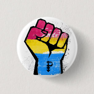 PANSEXUALS RESIST AND SYMBOL - LGBT RESISTANCE -.p Ronde Button 3,2 Cm