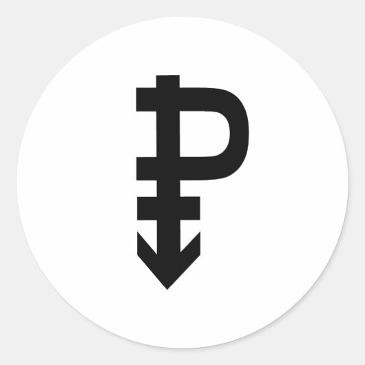 Pansexueel symbool ronde sticker (Voorkant)