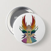 Pansexuele fee ronde button 7,6 cm (Voorkant /achterkant)