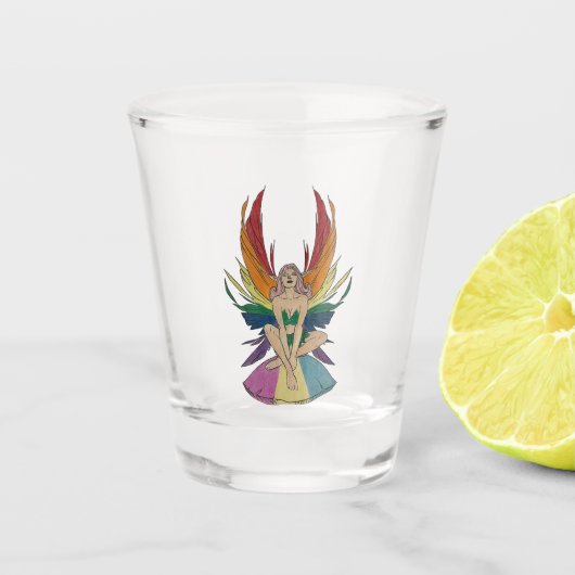 Pansexuele Fee Shot Glas (Voorkant)