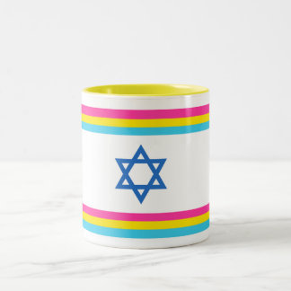 Pansexuele Israël Pride-vlag Tweekleurige Koffiemok