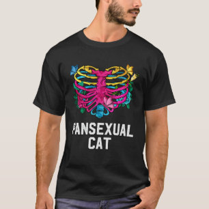Pansexuele Kat Pan LGBTQ Non-binair Pride Vrienden T-shirt