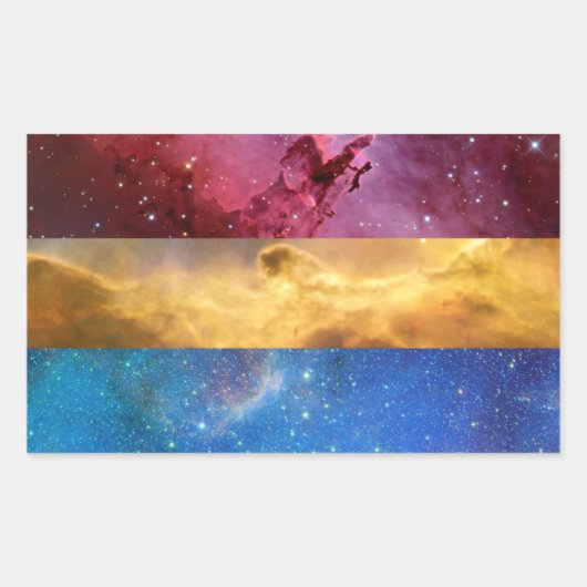 Pansexuele nevel vlag stickers (Voorkant)