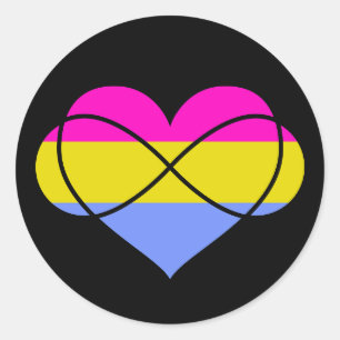 Pansexuele polyamoreuze Infinity Heart Sticker