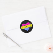 Pansexuele polyamoreuze Infinity Heart Sticker (Envelop)