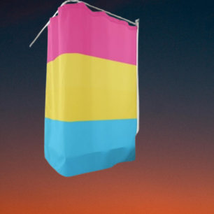 Pansexuele Pride-douchegordijn: Levendig Spectrum Douchegordijn