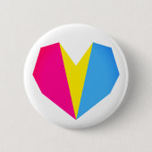 Pansexuele Pride Hart Knop Ronde Button 5,7 Cm (Voorkant)