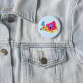 Pansexuele Pride Kat Knoop Ronde Button 5,7 Cm (In situ)