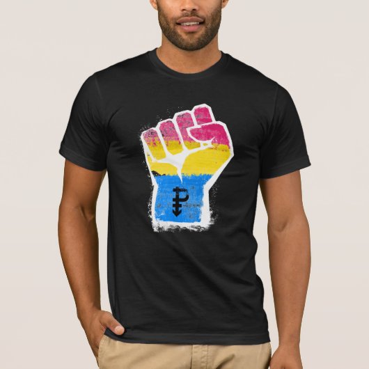 Pansexuele Pride T-Shirt (Voorkant)