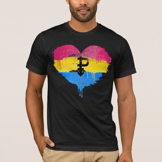 Pansexuele Pride T-Shirt (Voorkant)