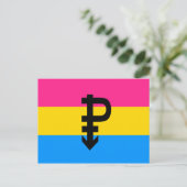 Pansexuele Pride-vlag Briefkaart (Staand voorkant)