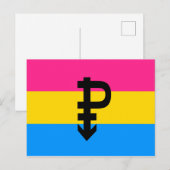 Pansexuele Pride-vlag Briefkaart (Voorkant / Achterkant)