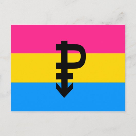 Pansexuele Pride-vlag Briefkaart (Voorkant)