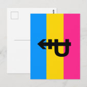 Pansexuele Pride-vlag Briefkaart (Voorkant / Achterkant)