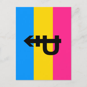 Pansexuele Pride-vlag Briefkaart