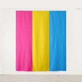 Pansexuele Pride Vlag Horizontaal Wandkleed (Voorkant)