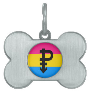 Pansexuele Pride-vlag Huisdieren Naamplaatje