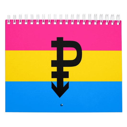 Pansexuele Pride-vlag Kalender (Hoes)