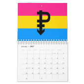 Pansexuele Pride-vlag Kalender (Jan 2027)