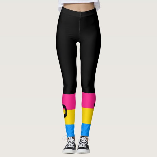 Pansexuele Pride-vlag Leggings (Voorkant)