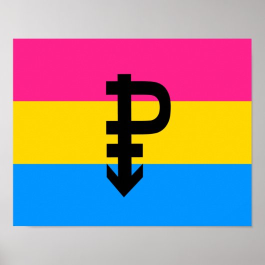 Pansexuele Pride-vlag Poster (Voorkant)