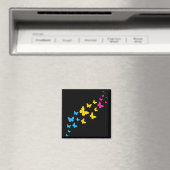 Pansexuele Pride Vlinderpad Magneet (Insitu (Vaatwasser))