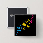 Pansexuele Pride Vlinderpad Vierkante Button 5,1 Cm (Voorkant /achterkant)