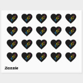 Pansexuele Pride Vlinderroute Hart Sticker (Vel)