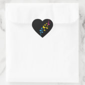 Pansexuele Pride Vlinderroute Hart Sticker (Tas)