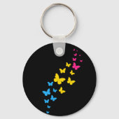 Pansexuele Pride Vlinderroute Sleutelhanger (Achterkant)