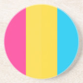 Pansexuele Pride Zandsteen Onderzetter (Voorkant)