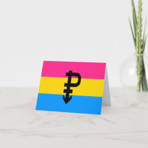 Pansexuele Pridevlag Bedankkaart