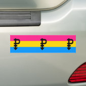 Pansexuele Pridevlag Bumpersticker (Op auto)