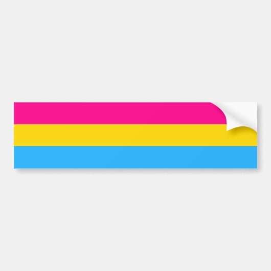 "PANSEXUELE PRIDEVLAG" BUMPERSTICKER (Voorkant)