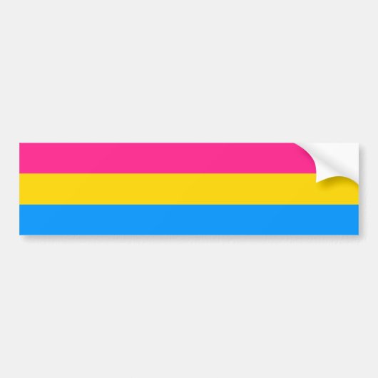 Pansexuele Pridevlag Bumpersticker (Voorkant)