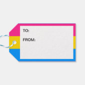 Pansexuele Pridevlag Cadeaulabel (Achterkant Horizontaal)