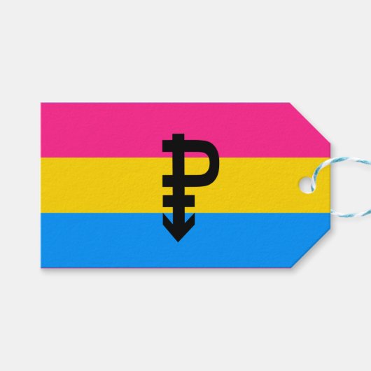 Pansexuele Pridevlag Cadeaulabel (Voorkant (Horizontaal))